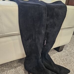 Sam Edelman Black Over-the-Knee Suede Boots